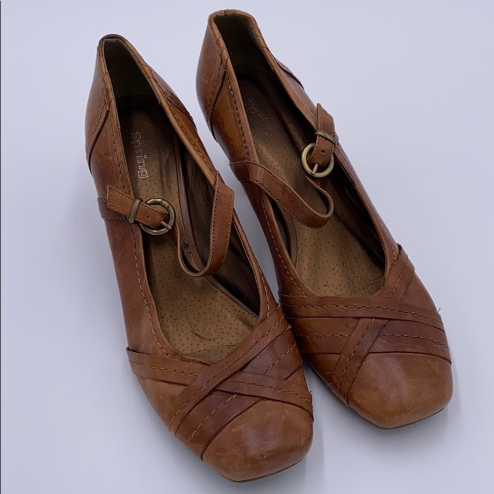 ALDO Spring brown leather heels